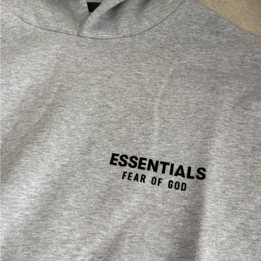 Essentials Light Grey Pullover Hoodie - image 3